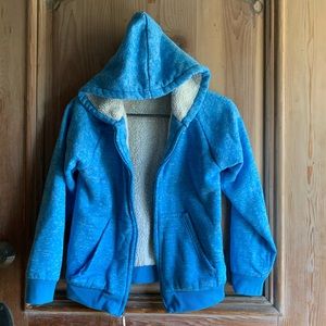 Real Love Turquoise Hoodie, fully lined size 10
